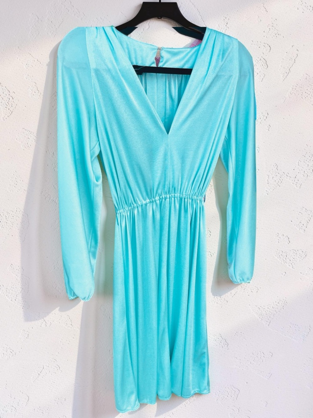 Vintage 1970’s Diso Diva Women’s - Stretch V-Neck elastic waist dress Size 8